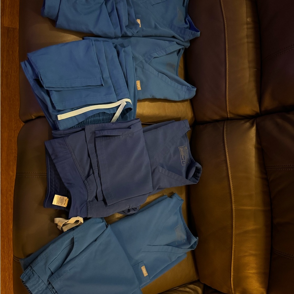 Blue Medical Scrubs Set